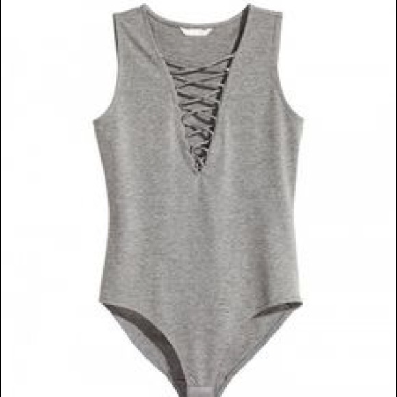 gray bodysuit